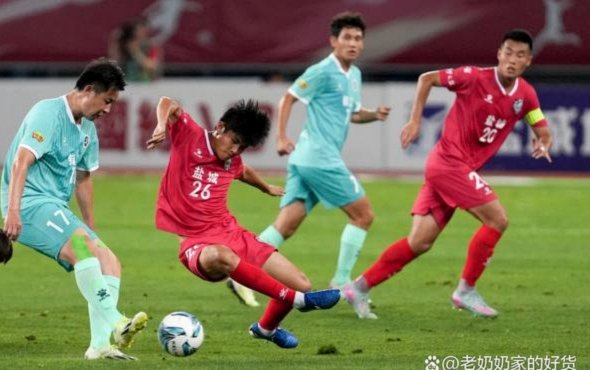 江苏联盐城0-0苏州，花志成造险王飞错失良机
